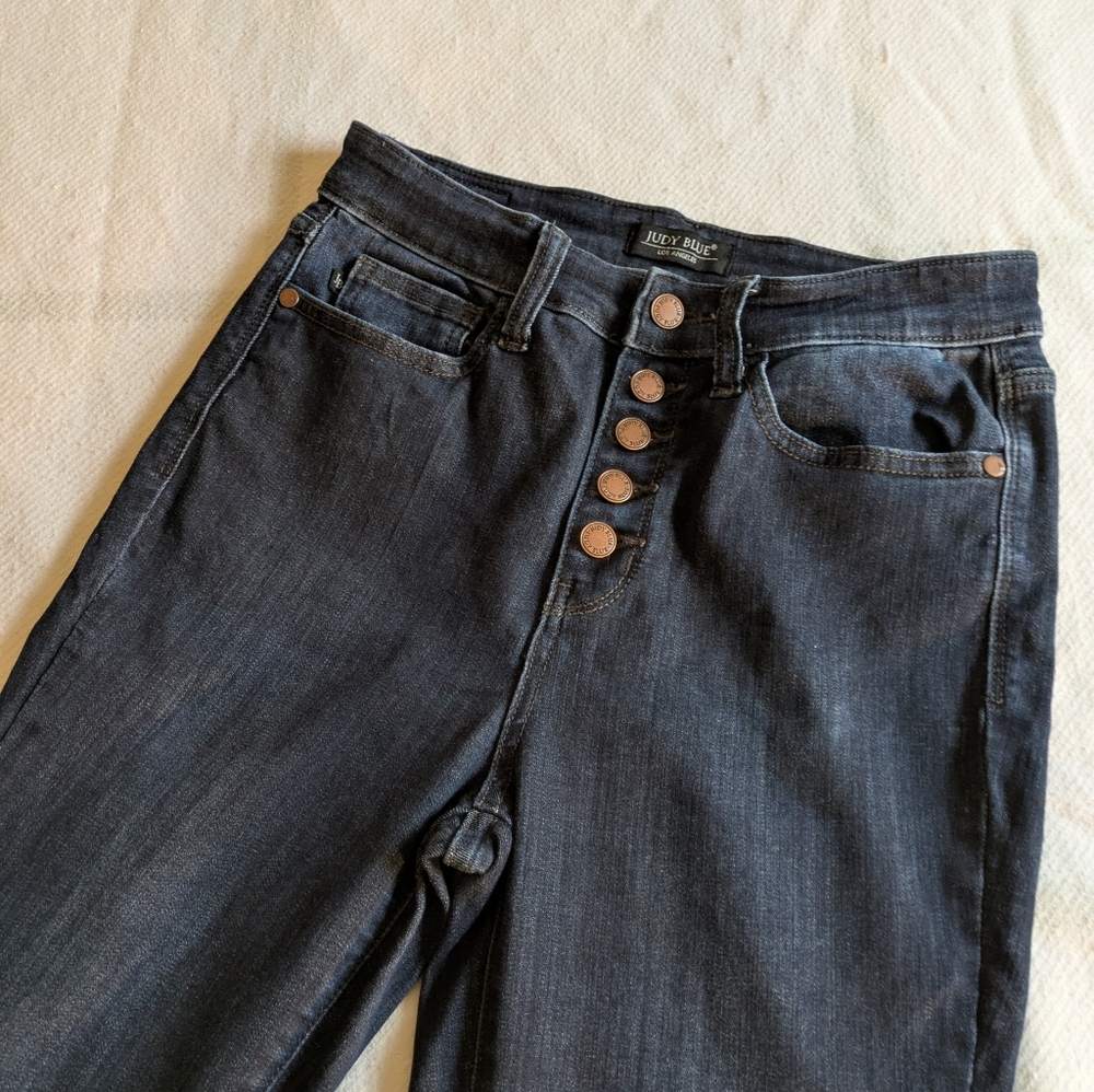 Judy Blue Button-Front Skinny Jeans Sz 27